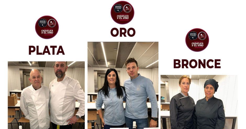 Cocineros y cocineras ganadores de los máximos galardones: Camping iratxe plata, Akari Gastroteka Oro y Yoldi bronce